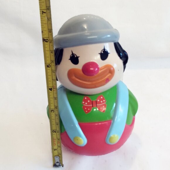 Vintage Musical Roly Poly Toy Clown Made in Germany - Picture 11 of 12
